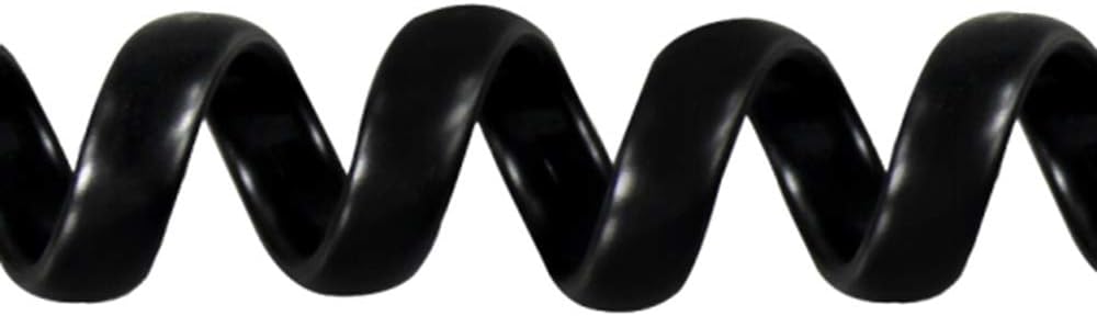Cable de teléfono Teléfono Receptor RJ9 Cable de bobina de alta elasticidad Cable rizado de 10 pies sin enrollar (1.2 pies en espiral) – Negro