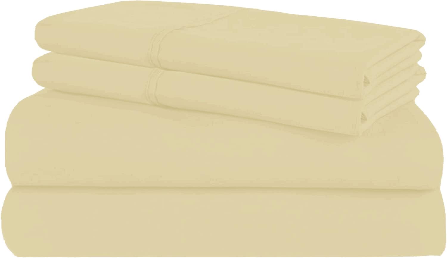 Balsara’s Juego de sábanas de 4 piezas de 800 hilos, 100% algodón egipcio, sábanas de calidad prémium de hotel para colchones de hasta 21 pulgadas