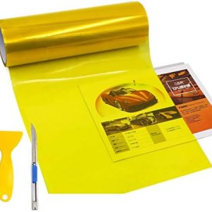 Rollo de lámina de vinilo tintado de 12 x 48 pulgadas para faros delanteros de automóvil, luces traseras, luces antiniebla con escobilla de goma + Rollo de lámina de vinilo tintado de 12 x 48 pulgadas para faros delanteros de automóvil, luces traseras, luces antiniebla con escobilla de goma +