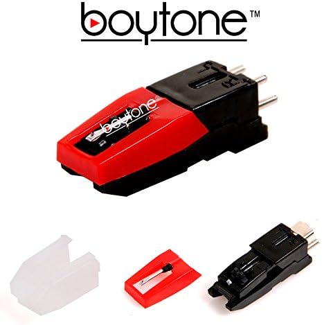 Boytone Stylus – Cartucho con 3 agujas de cerámica de repuesto para la mayoría de tocadiscos.
