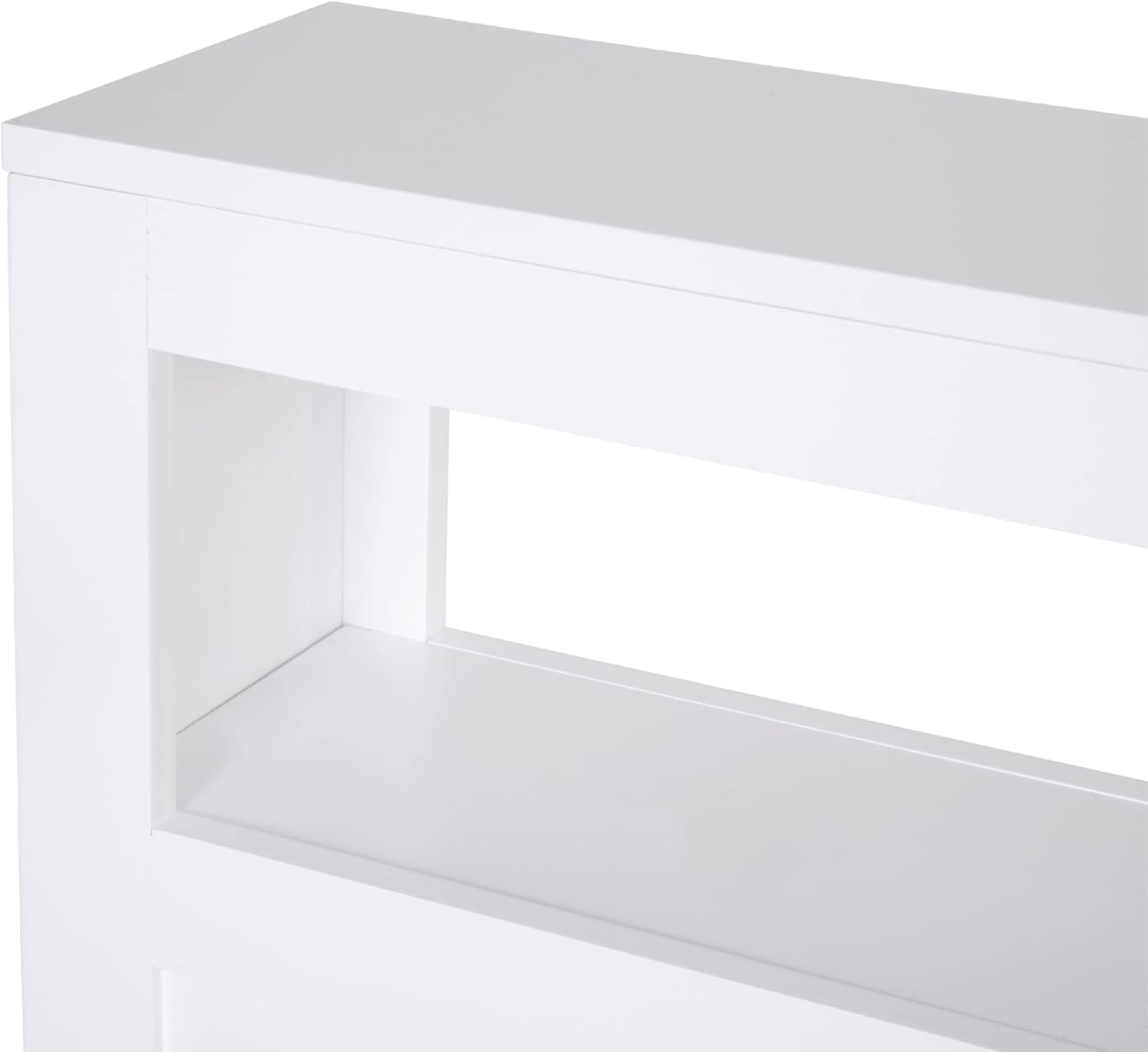 HOMCOM Gabinete de almacenamiento lateral estrecho de madera de 6.25 x 20.5 x 28.25 pulgadas, color blanco