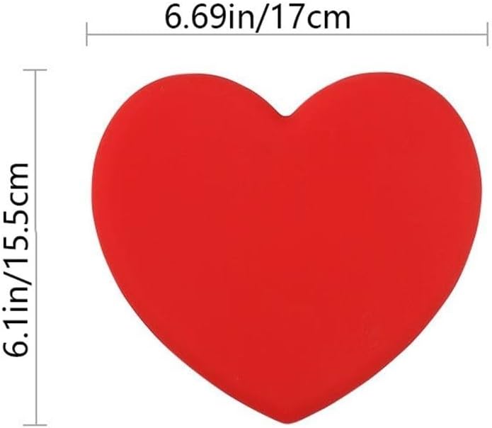 1 alfombrilla de silicona en forma de corazón, soporte antideslizante para ollas, almohadilla de silicona multiusos para accesorios de cocina