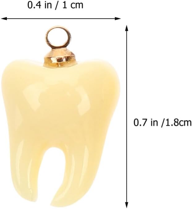 SEWACC 10 dijes humanos colgantes de bricolaje artesanales divertidos joyas colgantes adornos de dientes para hacer joyas, collares, pulseras,