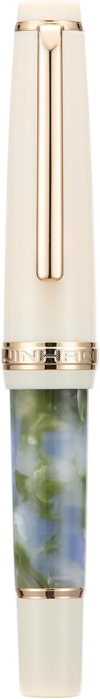 Jinhao 82 – Mini pluma estilográfica acrílica, punta fina de iridio con convertidor de tinta, mini bolígrafo de viaje de bolsillo corto verde algas