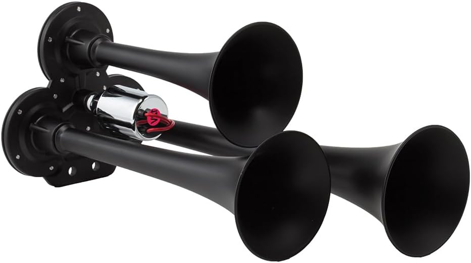 Kleinn Air Horns 130-1 XCR 2.0 Mini cuerno de tren triple – aleación de zinc negro