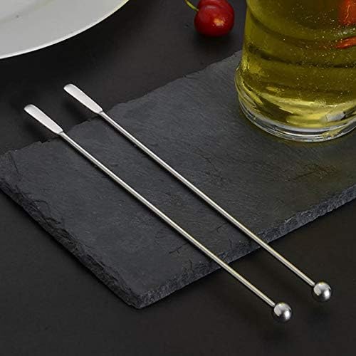 5 uds de acero inoxidable café bebidas agitadores cóctel agitadores bebida Swizzle Stick 7.4″ Swizzle Stick Picks Herramientas