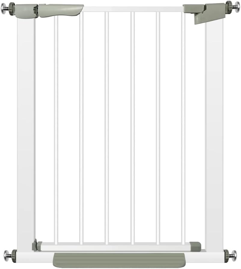 Puerta de bebé de metal para escaleras, puerta de seguridad de cierre automático, puerta para niños extra alta y ancha, puerta de perro de fácil