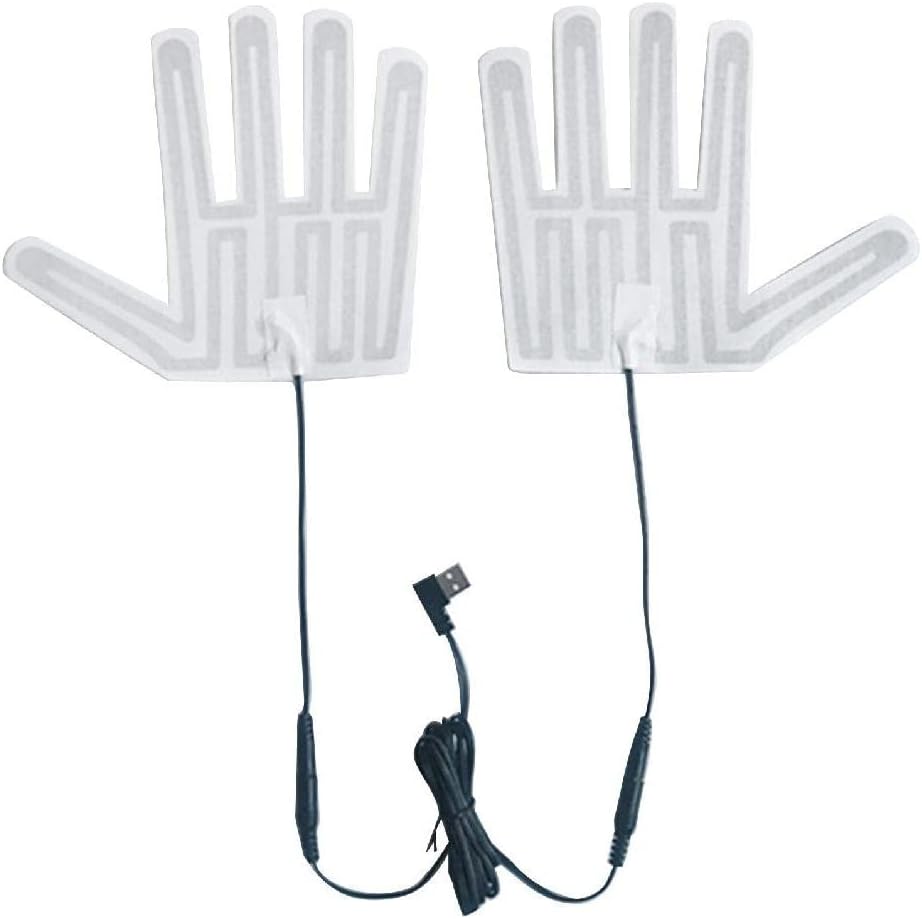 Almohadilla de guante calentada por USB, guantes de invierno cálidos de 5 dedos, almohadilla de calefacción eléctrica, película de calentamiento