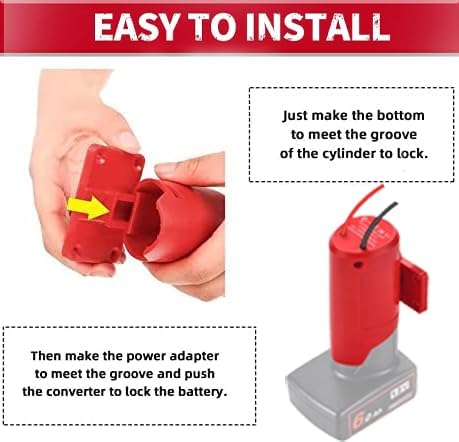 Adaptador de batería M12 con fusible, adaptador de ruedas eléctricas para Milwaukee 12V, convertidor de potencia de cable de calibre 14 para