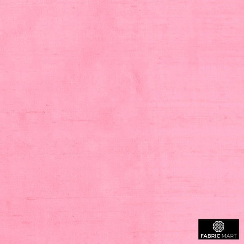 Tela de seda 100% pura rosa claro por The Yard, 41 pulgadas o 40.9 in de ancho, 1 yarda continua tela de seda rosa, tela de tapicería de vestido de