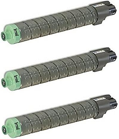 Repuesto compatible para Ricoh Aficio MP-C2051MP-C2551 cartucho de tóner negro (rendimiento de páginas 3PK-10000) (841504_3PK)
