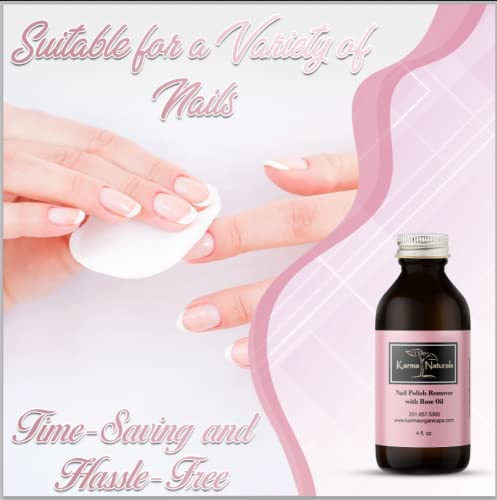 Karma Organic Paquete de removedor de esmalte de uñas, incluye lavanda natural, aceite de rosa, flor de naranja y removedor de esmalte de uñas de