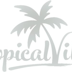 Tropical Vibes Calcomanía para ventana (blanco) Tropical Vibes Calcomanía para ventana (blanco)