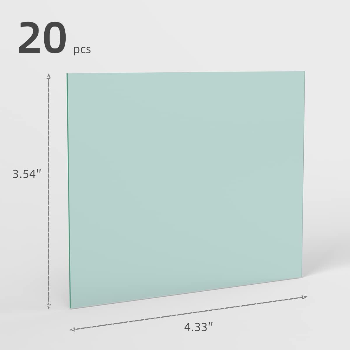 Cubierta transparente para casco de soldadura de 4.33 x 3.54 pulgadas, repuesto universal de lente protectora de soldadura (20 unidades)