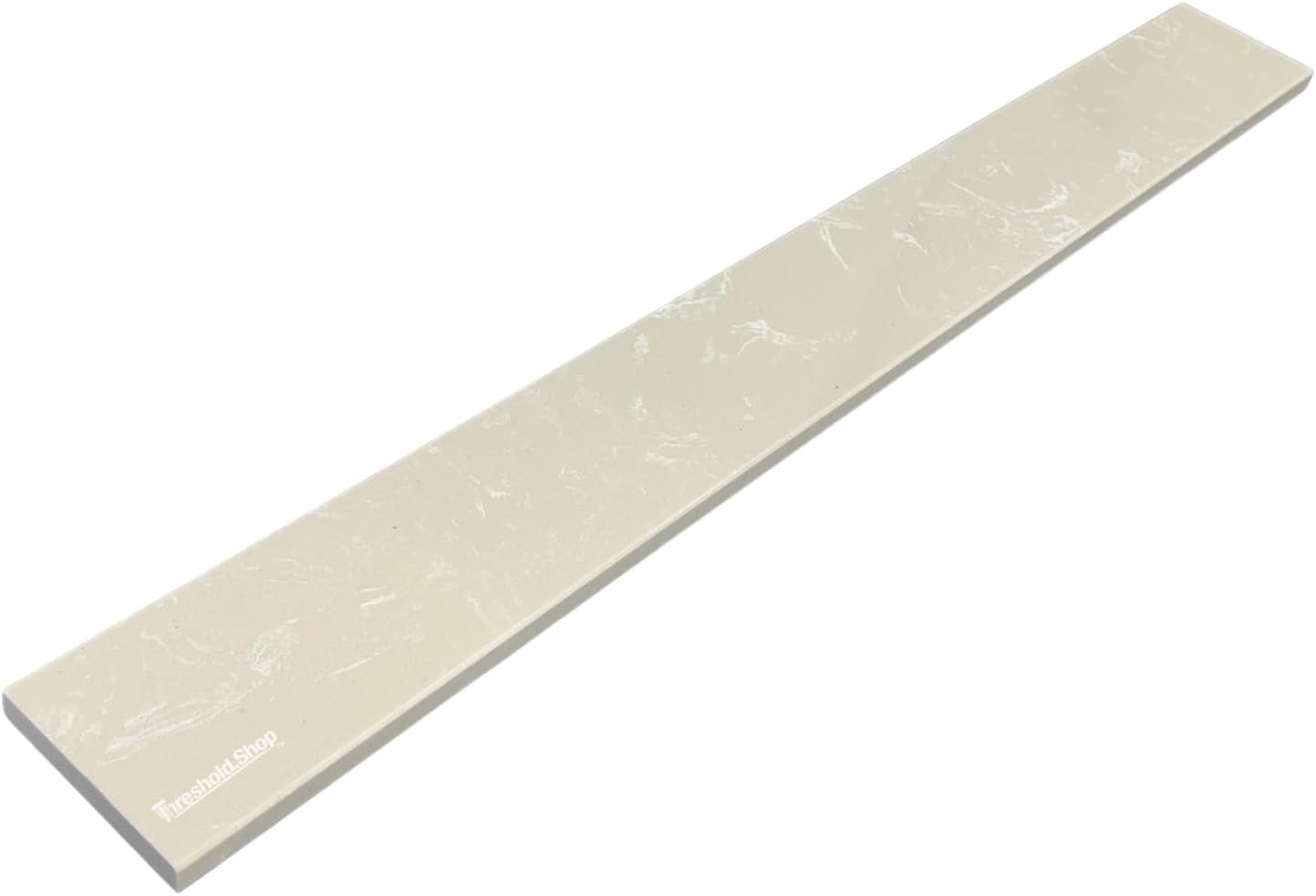 Threshold.Shop Borde de ducha de 60 pulgadas  Umbral de mármol de ingeniería beige para sistemas de bandeja de ducha Schluter Kerdi y azulejos Redi