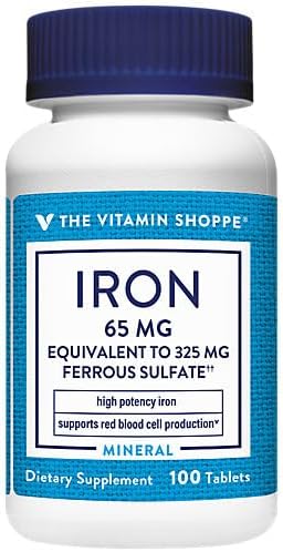 Hierro de alta potencia 65 mg equivalente a 325 mg de sulfato ferroso