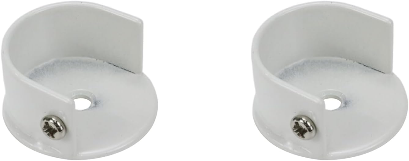 Pufguy 2 soportes de barra de armario en forma de U para barra de tela con tornillos, 1 pulgada