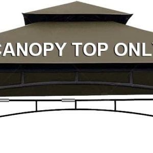 CoastShade Gazebo de barbacoa de 8 x 5 pulgadas, doble nivel, techo de repuesto para techo de barbacoa al aire libre (caqui) CoastShade Gazebo de barbacoa de 8 x 5 pulgadas, doble nivel, techo de repuesto para techo de barbacoa al aire libre (caqui)
