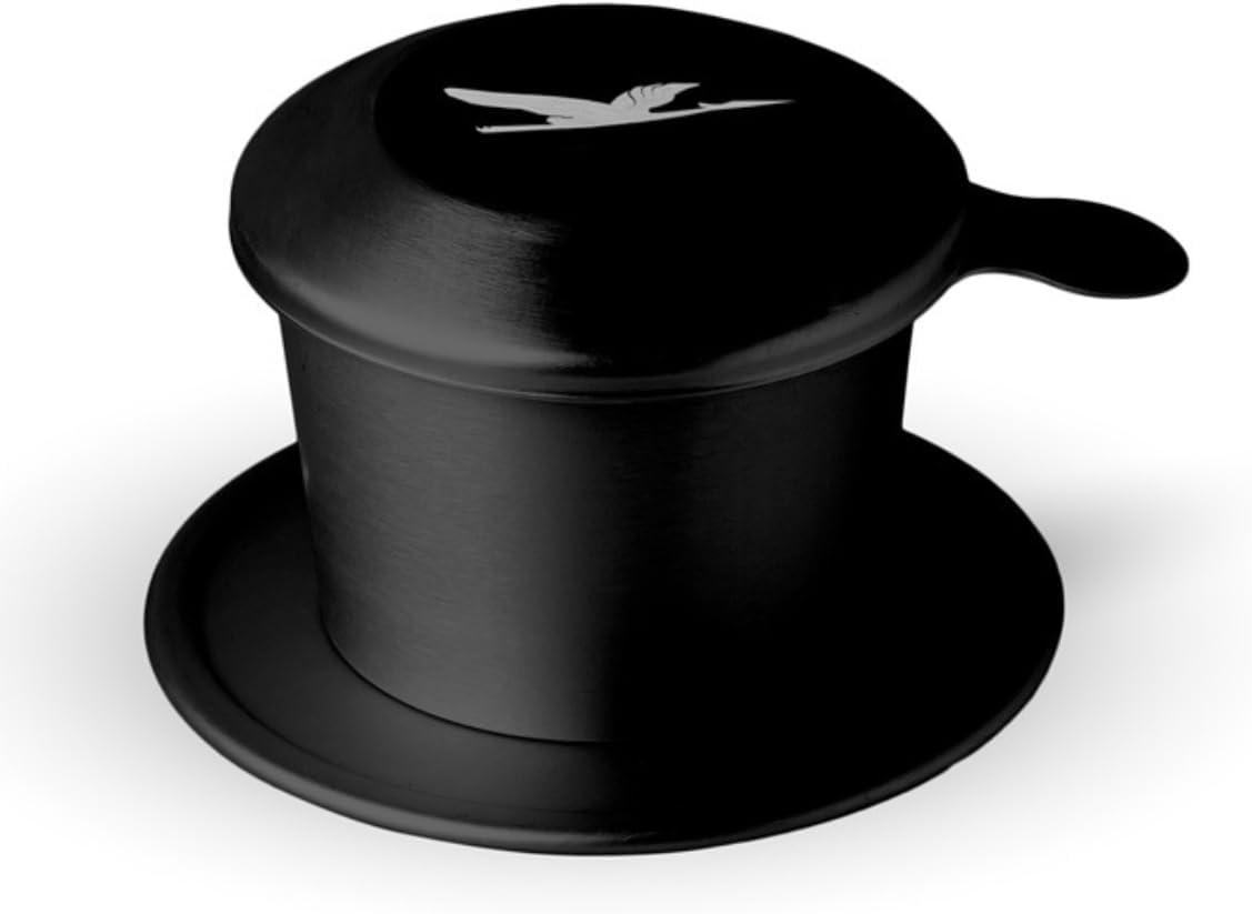 Juego de filtros de café vietnamita de alta calidad, color negro, pequeño filtro Phin para café molido, cafetera portátil para camping, filtro de