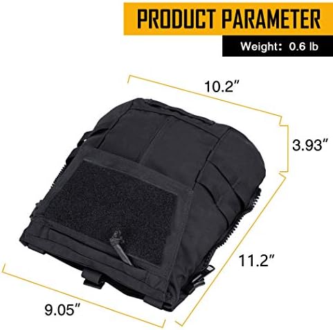 IDOGEAR Táctica Zip-on panel bolsa militar mochila chaleco accesorio bolsa para CPC AVS JPC2.0