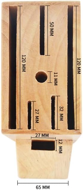 Ousyaah Estante de madera para cuchillos, soporte universal para bloque de cuchillos con ranuras para tijeras y varilla de afilar, cuchillos