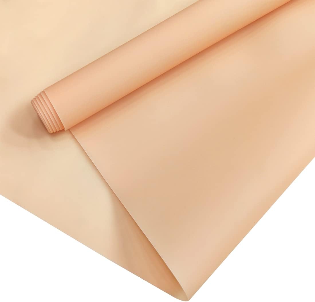 Rollo de vinilo de PVC de gelatina de 11.8 x 53 pulgadas, suave, de color liso, impermeable, tela de PVC para esterilla, lazos para el cabello,