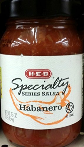 HEB Specialty Series – Tarro de vidrio de salsa de 16 onzas (paquete de 4) Seleccione el sabor a continuación (Habanero – caliente)