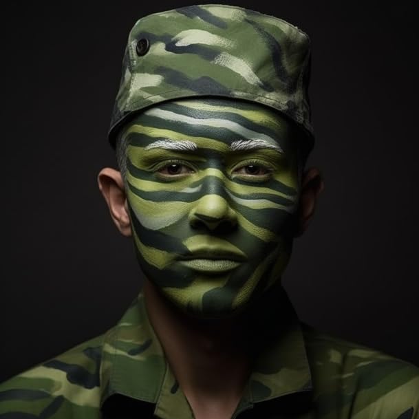 Barra de pintura verde para rostro y cuerpo, crema mezclable, negro, verde profundo, kit de pintura facial para camuflaje deportivo, Halloween, SFX,