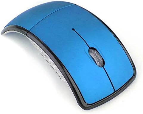 Ratón inalámbrico plegable 2.4GHz para el ratón de la computadora de la PC Ratones plegables plegables USB 2.0 receptor para PC portátil azul