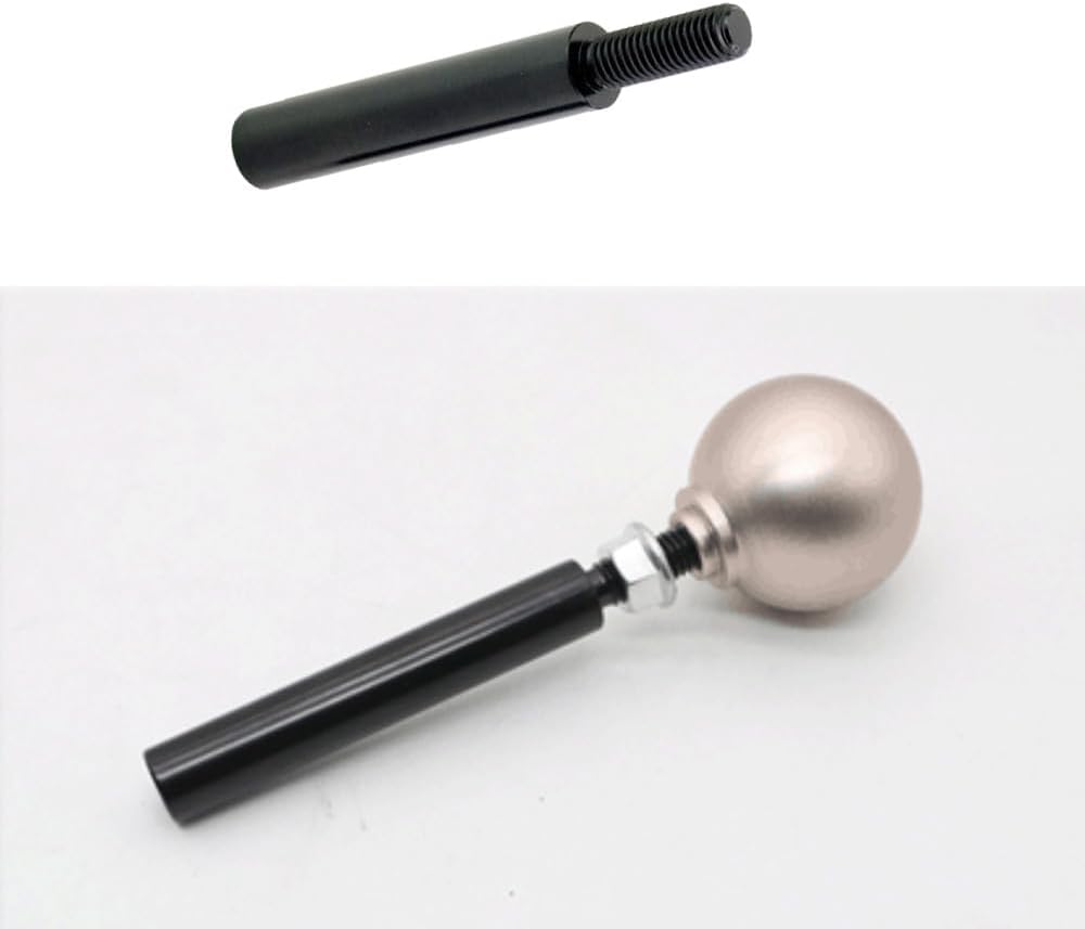 1 extensor de perilla de palanca de cambios de automóvil de 2.9 pulgadas, palanca de cambios de metal duradera con rosca, cabezal de cambio elevado