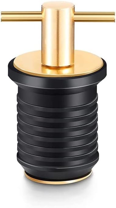 Tapón de drenaje, 34 pulgadas, 1 pulgada o 1-14 pulgadas, tapón de drenaje en forma de T, tapones de drenaje para barcos marinos, mango de latón con