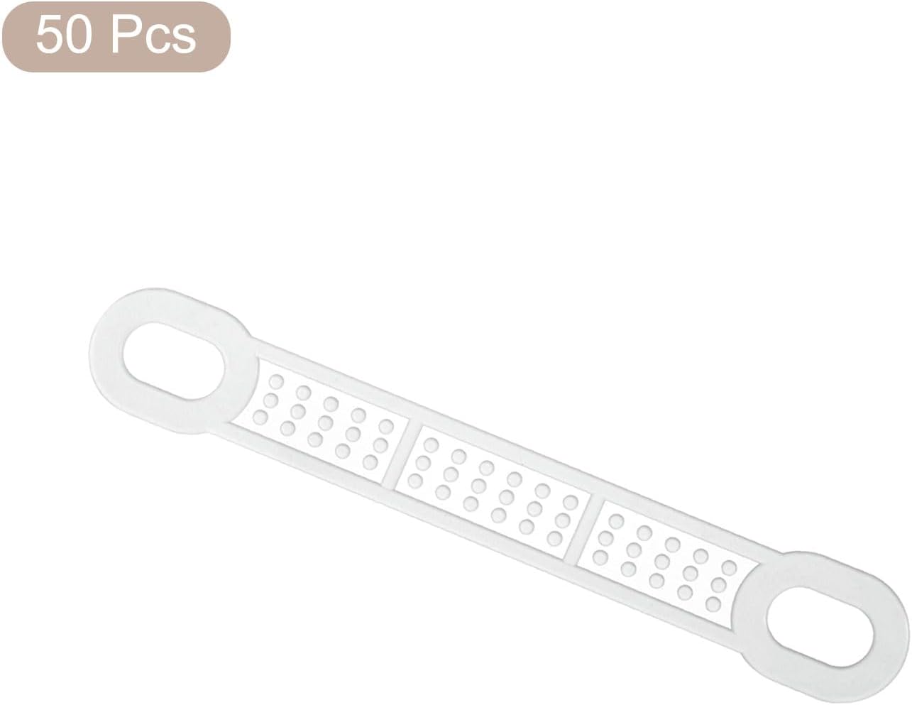 uxcell 50 tiras adhesivas de silicona antideslizantes para colgar ropa para perchas de madera y plástico, lechoso (3.94 x 0.47 pulgadas)