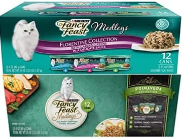 Fancy Feast Duo Bundle de Primavera Collection y Florentine Collection (1 paquete de cada uno-24 latas en total)
