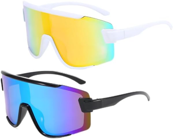 Swanoble UV400 2 – Lentes de sol deportivos para niños y niñas, para ciclismo, tenis, jóvenes, béisbol, para edades de 6 a 15 años