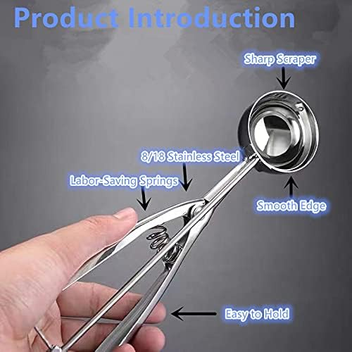 2 cucharadas cucharadas de galleta, 40 #1.7 pulgadas Cucharadas de galletas medianas con palanca, con resorte cargado con liberación de gatillo para