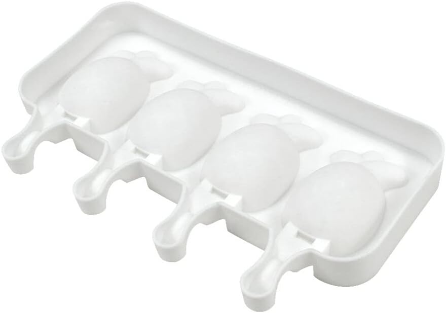 Moldes para paletas de 4 cavidades, moldes de silicona reutilizables para niños, moldes de paletas de hielo de piña, molde de silicona para hacer