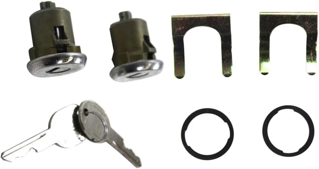 DL7, D569A,9601865 Set of 2 Door Lock Cylinders Front Replacement for 62-64 Corvair Monza Spyder