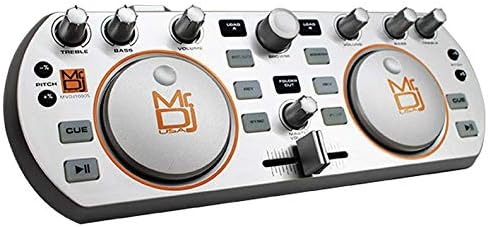 Mr. Dj MVDJ-1000 Controlador USB DJ reproductor MIDI con botones iluminados plata
