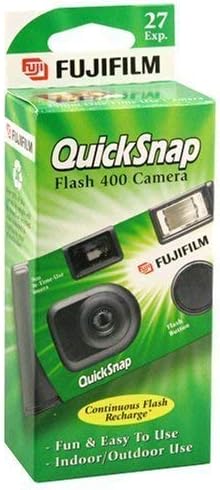 Fujifilm QuickSnap Flash 400 – Cámara desechable de 1.378 in + paño de microfibra de fibra pura USA (paquete de 3)