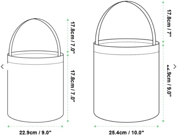 Macorner Cubo espeluznante personalizado de Halloween, regalos de Halloween para niños, cubo de caramelo con patrón de calabaza, bolsas de mano para