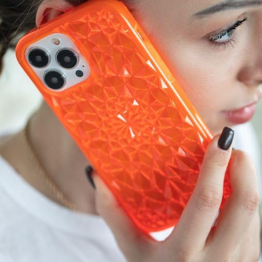 FELONY CASE Funda para iPhone 13 Pro Max  Funda naranja caleidoscopio  Antiarañazos, resistente y duradera, funda protectora a prueba de golpes de
