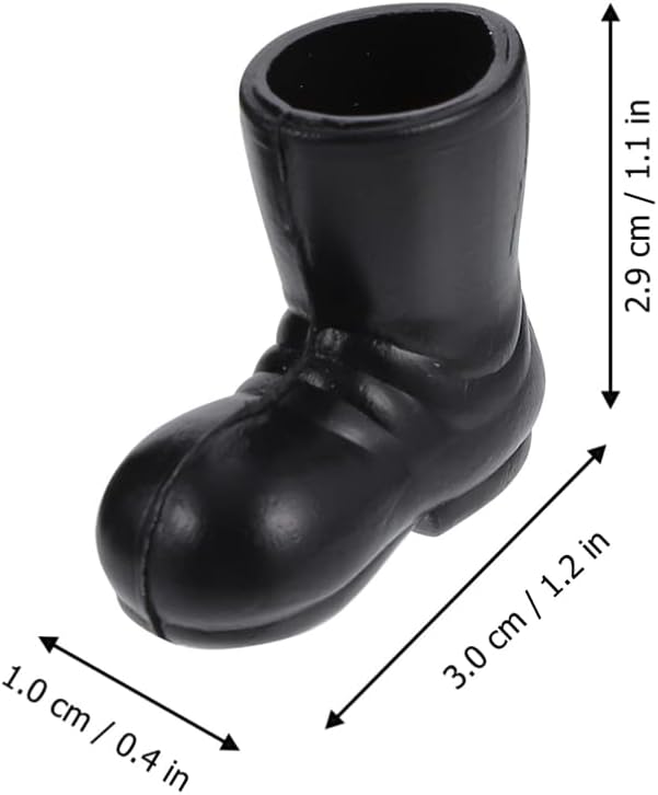 Toddmomy Mini botas de Papá Noel de Navidad, 7 pares de mini zapatos decorativos, botas de tobillo en miniatura, adornos de muñeca de Papá Noel para