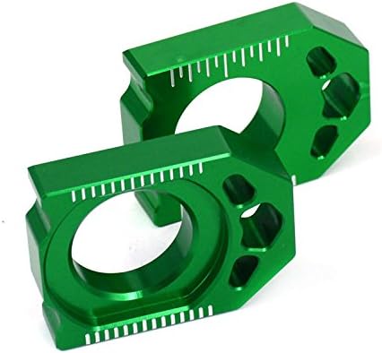 JFG RACING Ajustador de cadena de ejes traseros CNC para KX125 KX250 03-08 KX250F 04-16 KX450F 06-16 KLX450R 08-15