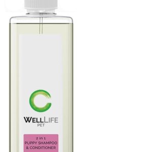 Well Life Champú acondicionador 2 en 1 para cachorros, champú acondicionador sin lágrimas, ingredientes a base de plantas, aceite de jojoba, Well Life Champú acondicionador 2 en 1 para cachorros, champú acondicionador sin lágrimas, ingredientes a base de plantas, aceite de jojoba,