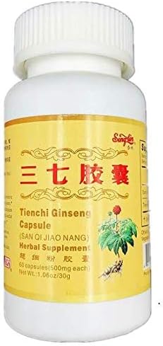 Tienchi Ginseng, Notoginseng, Cápsula 500mg (60 Cápsulas)