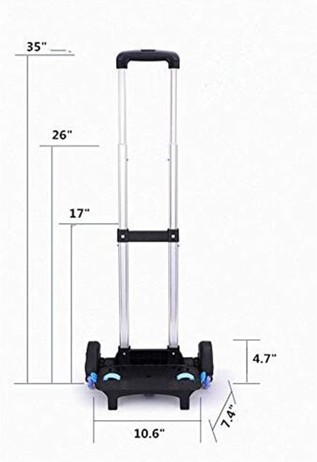 Mochila Hand Truck YUB Carrito con ruedas Carrito de mano de aleación de aluminio plegable Carro para mochila escolar