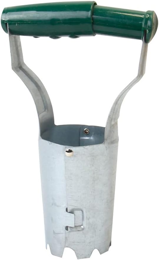 1 maceta de bulbo de metal para jardín, herramienta de plantación de bulbos manejados para excavar y rellenar agujeros, plantación consistente de