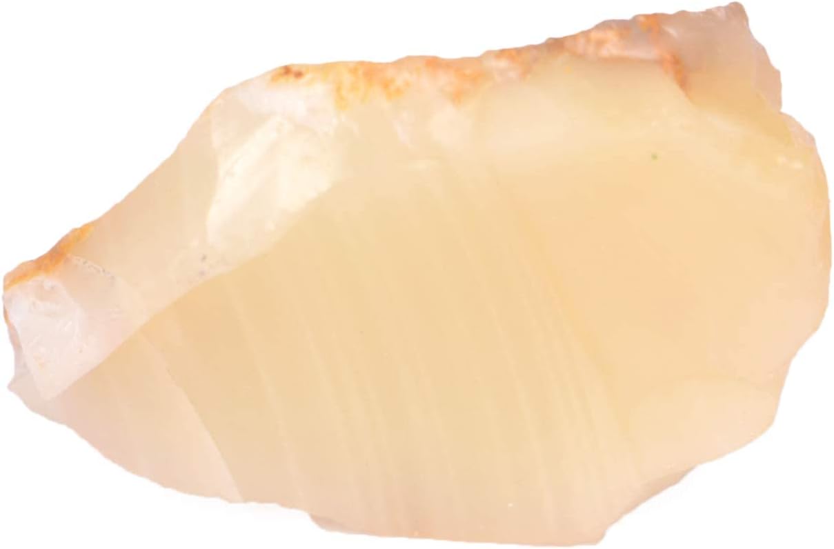 GEMHUB Cristal curativo de ópalo blanco con ópalo amarillo y piedras preciosas de calcita de arco iris blanco…