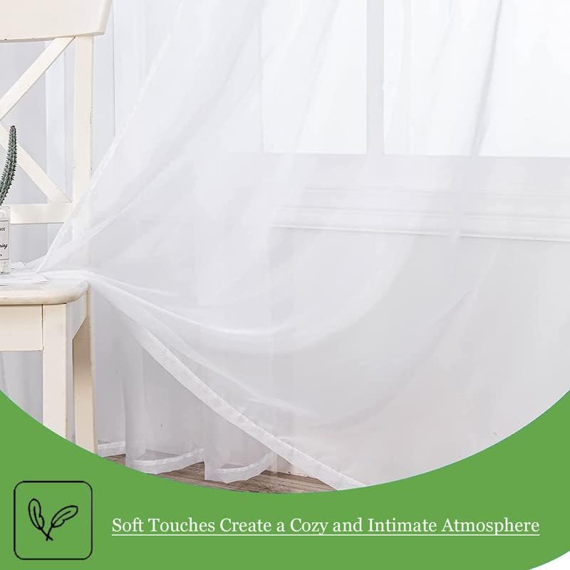 Cortinas traslúcidas extralargas de 144 156 168 192 204 216 240 pulgadas de largo, cortinas de 2 pisos para sala de estar de alto celosía, ventana