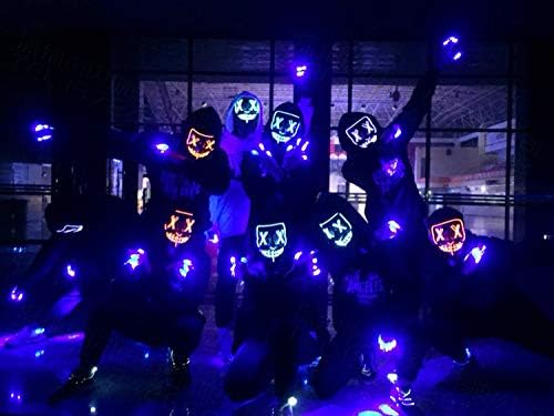 Máscara de baile callejero Máscara de juego Máscara de Halloween Máscara de brillo Máscara de fuego fantasma Máscara LED